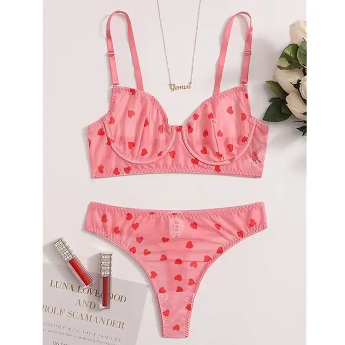 Lingerie féminine Lingerie Sexy pour femmes, short, soutien-gorge Push-up, sous-vêtements fantaisie