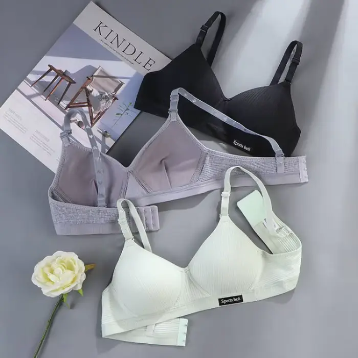 Dámská bavlněná podprsenka bez kostic, AB čepice, pohodlná, push-up efekt, spodní prádlo, bralette, bezešvé, pro sport