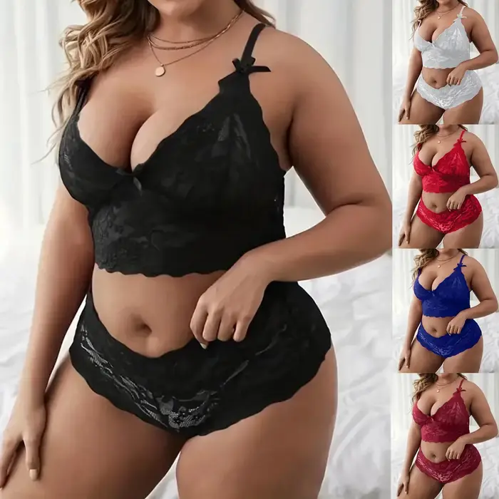 Ensemble de lingerie féminine élégante en polyester avec soutien-gorge sans couture et culotte haute pour occasions spéciales