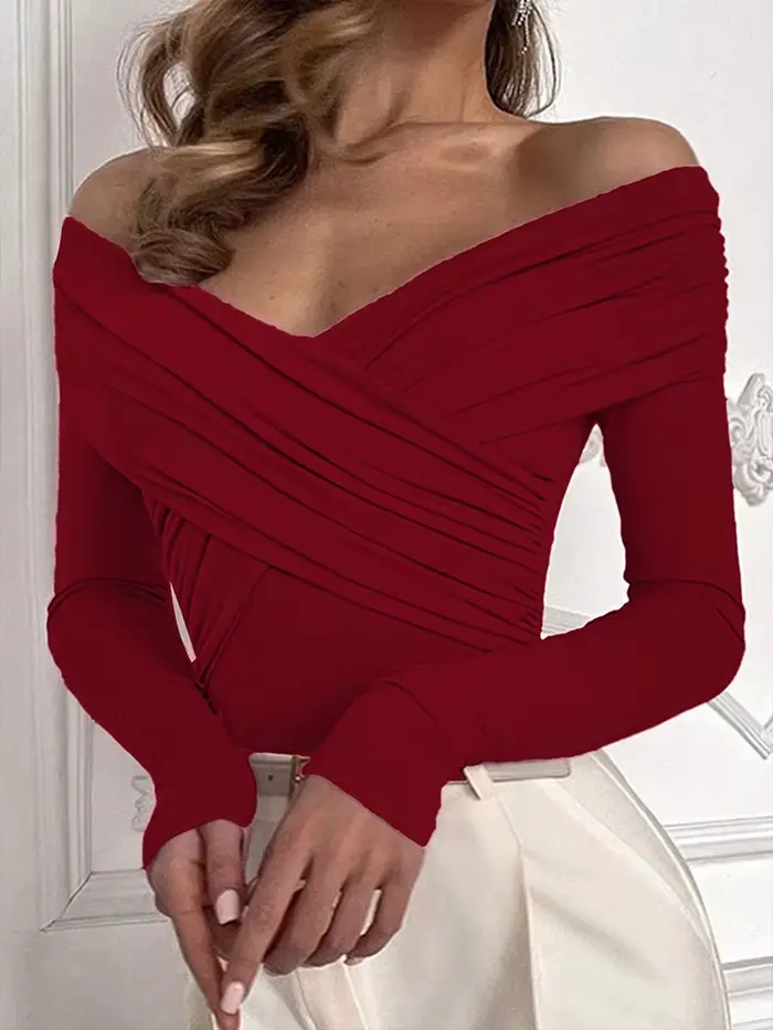 Červené sexy kombinézy pro ženy, nová jarní kolekce, bez zad, štíhlý korzet, móda, crossover kombinézy, dlouhé rukávy, ležérní, stylové, kombinézy pro ženy