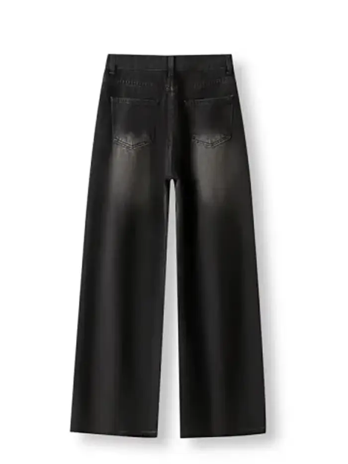 Lady RetroY2K Style taille haute jean pantalon femmes mode jambe droite Denim pantalon filles chaude