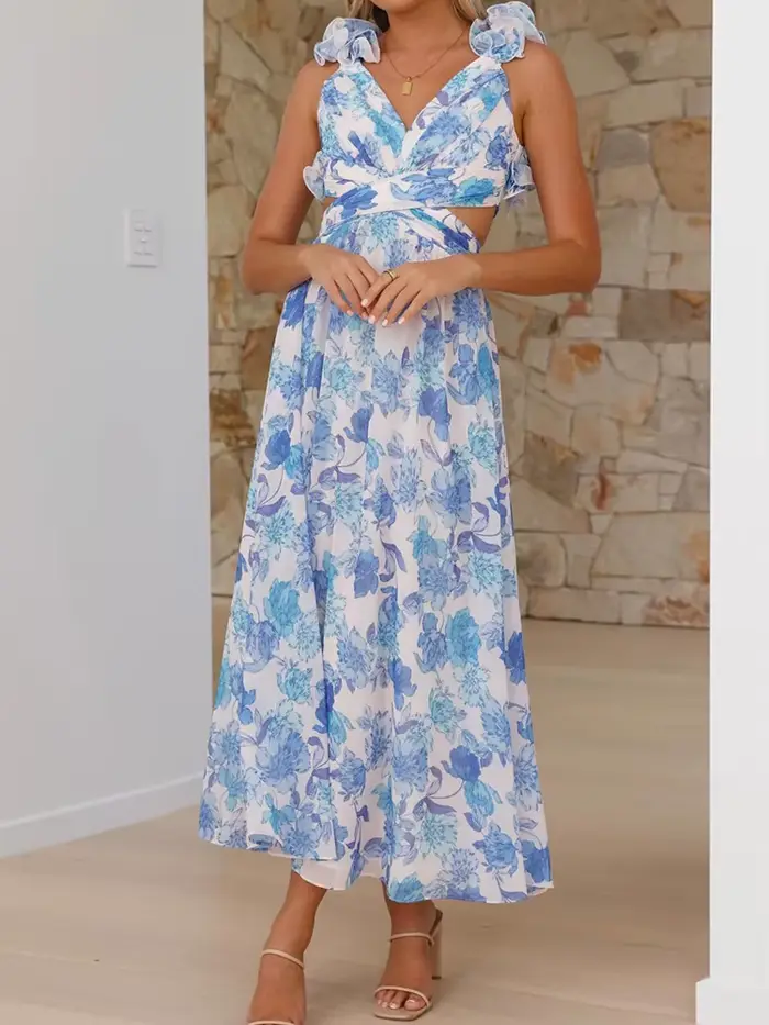 FibrLoungewear-Dámské patchworkové večerní šaty