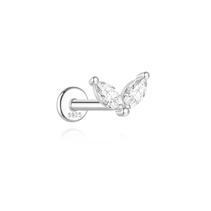 Pomoc Moissanit diamant náušnice pro ženy originální 925 stříbro Sterling šroub zadní