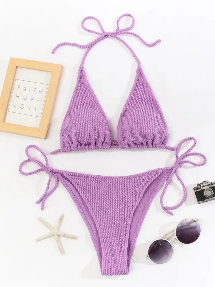 Maillot de bain sexy pour femmes, nouvelle mode, bikini solide, push-up, ensemble brésilien, vêtemen