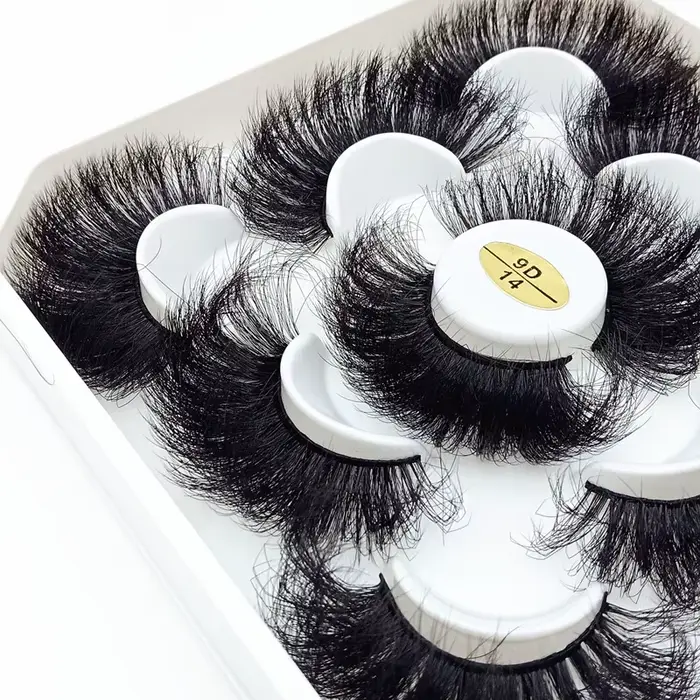 Nouveau 5 paires 15-25mm 3D cils de vison en gros faux cils naturels, Extension de cils en gros en v