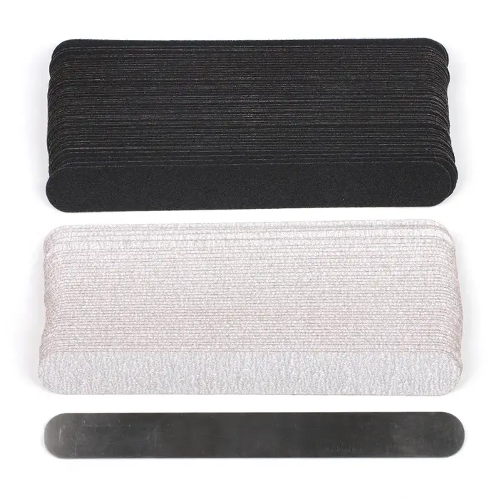 Lime à ongles de remplacement droite 100/180/240 10 pièces papier de verre amovible gris/noir avec p