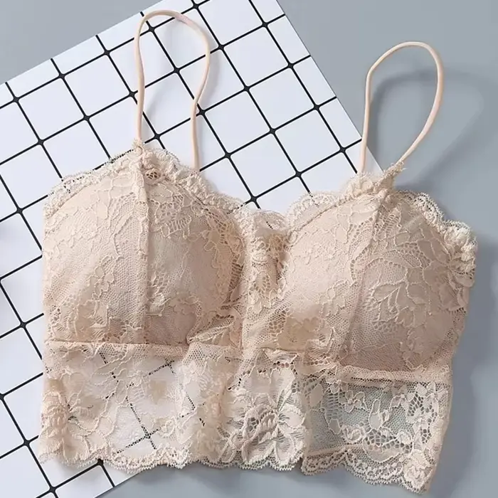 Letní dámská krajková sexy halenka bez rukávů s vycpávkami Bralette podprsenka Bustier se zipem na zádech Club bolerko nádrž spodní prádlo