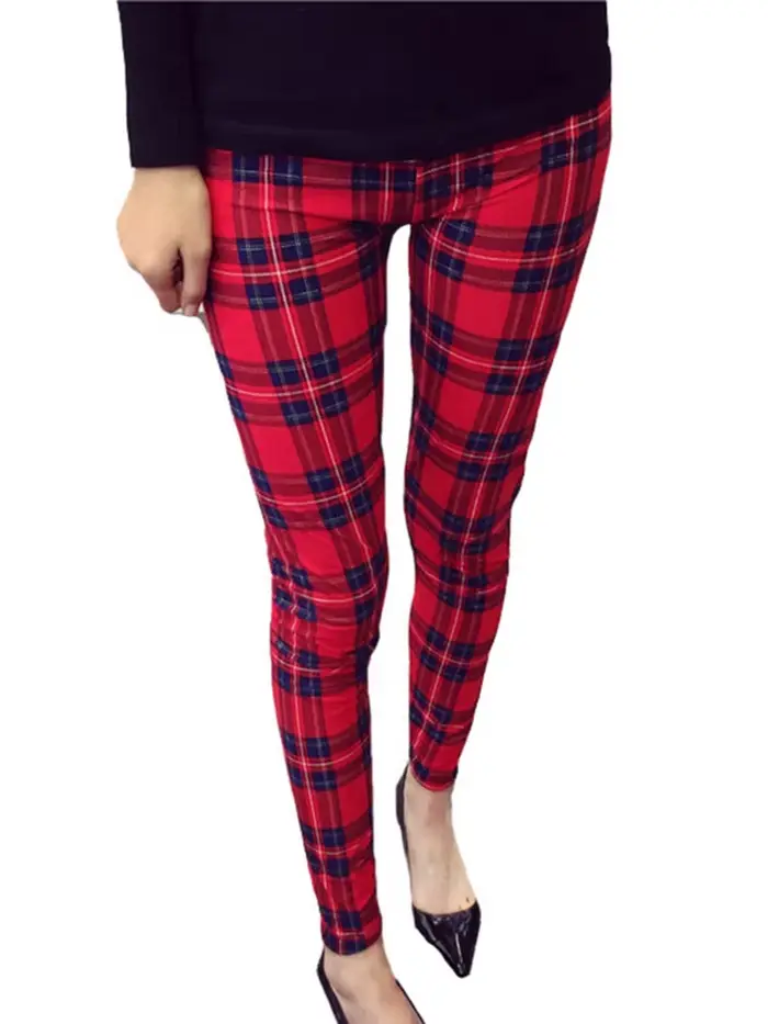 CUHAKCI Graffiti Leggings imprimé fleuri Leggins pour femmes Leggings pied-de-poule vente élastique 