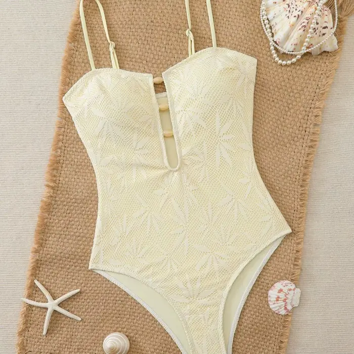 Maillot de bain une pièce bohème été 2026 pour femme, monokini dos nu à bretelles, idéal pour les va