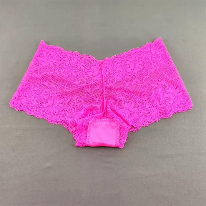 Dámské boyshorts krajkové průhledné květinové jednobarevné perspektivní šortky prodyšné měkké prádlo