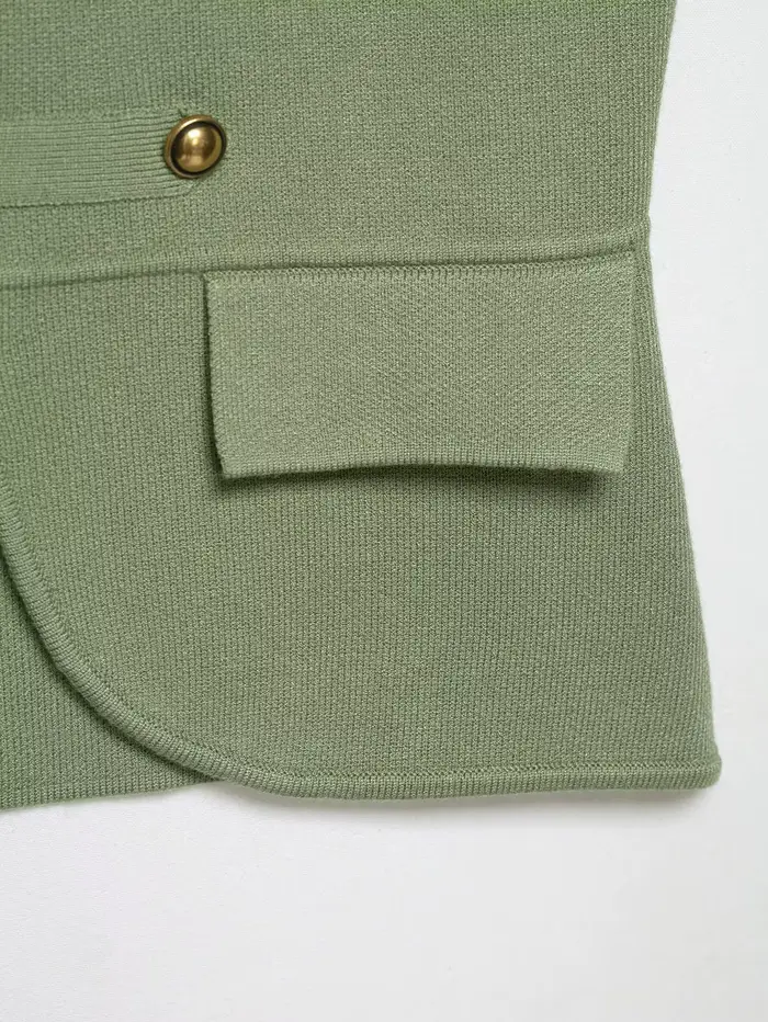 KONDALA 2026 Printemps-Été – Gilets Élégants Verts en Maille pour Femme – Style Plage, Soirée, Vacan