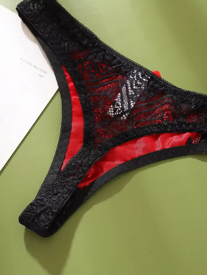 Sexy tanga pro ženy, průhledné kalhotky, střední basový pas, dámské spodní prádlo, barevný blok, ženské intimní prádlo