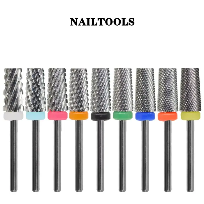RolinStar 6.6 pointu grand couleur originale trapèze cônico baril acier carbure fraise foret à ongle