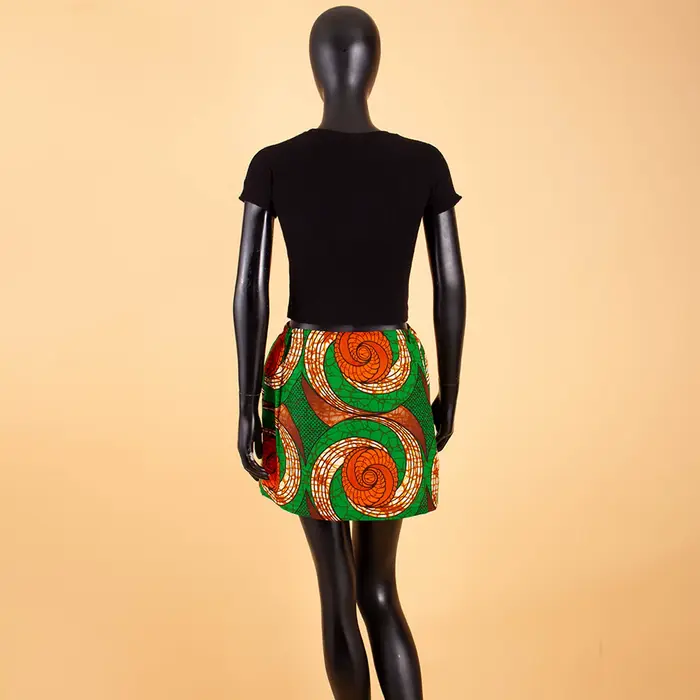 Africké potištěné mini sukně pro ženy