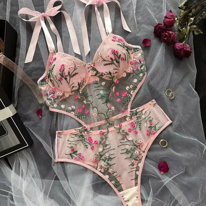 Toucheart Dámská podprsenka a kalhotky set Lingerie pro ženy sexy oblečení sada