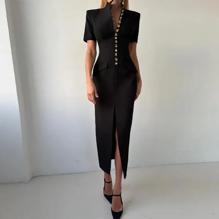 Nová elegantní dlouhé šaty pro ženy