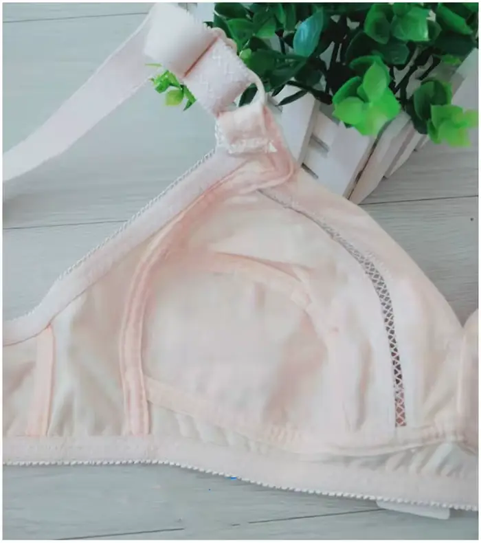 Bavlněná podprsenka sans couture s plným krytím krajková braletka pro ženy prodyšné spodní prádlo s výšivkou vykrojená minimalizační podprsenka C23