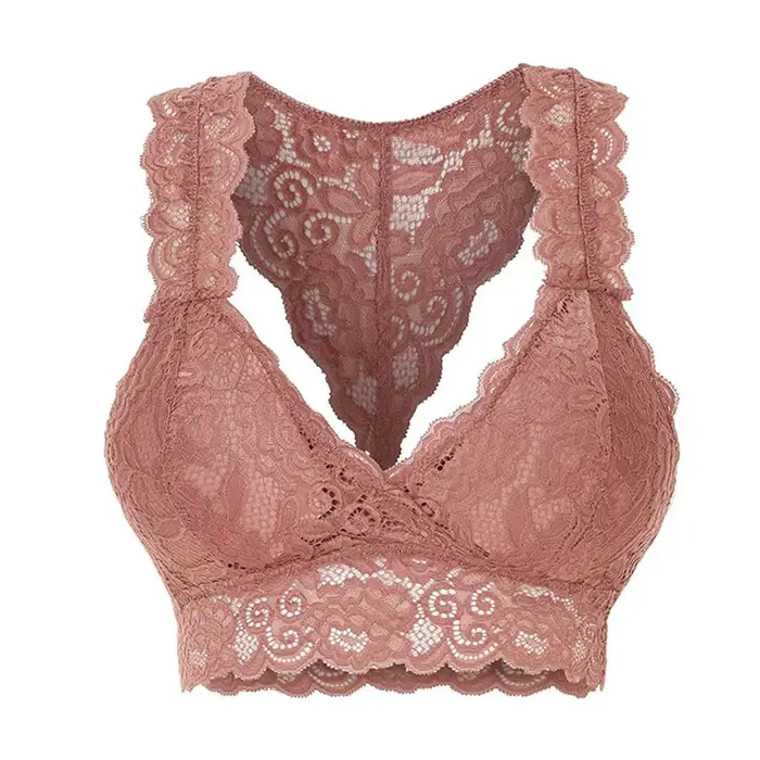 Plus velikost dámská podprsenka, bezešvé, průhledný, sexy spodní prádlo, květinová krajka, push up, Bralette, plus velikost, sport, gymnastika, jóga, zpět krása