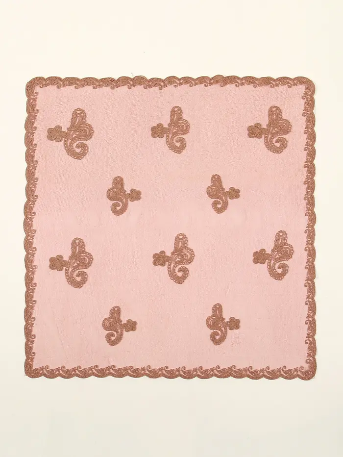 Foulard carré Bandana brodé en dentelle Paisley pour femmes, élégant, respirant, en soie, protection