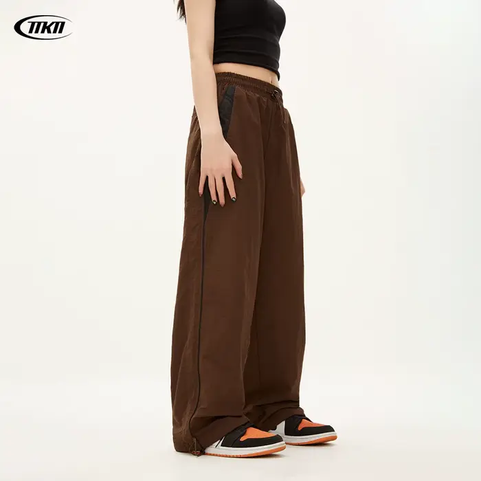 Pantalon de jogging décontracté pour femmes, mode Streetwear, surdimensionné, sport, jambes larges,