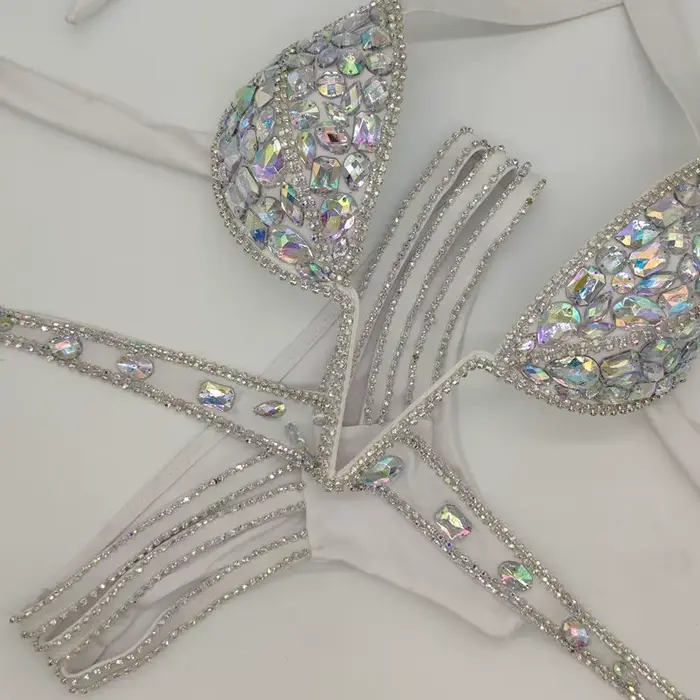 2020 venus vacances sexy femmes daimond push up cristal col en V strass maillots de bain vente chaud
