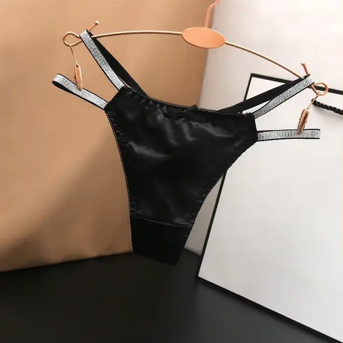 Hedvábné tanga pro ženy, spodní prádlo Tback Gstring, nízké kalhotky, spodní prádlo, vynikající elasticita pro dokonalé uchycení