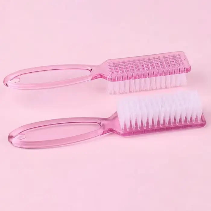Brosse de nettoyage pour ongles, 2 pièces, élimine la poussière, poudre, nettoyant en plastique pour
