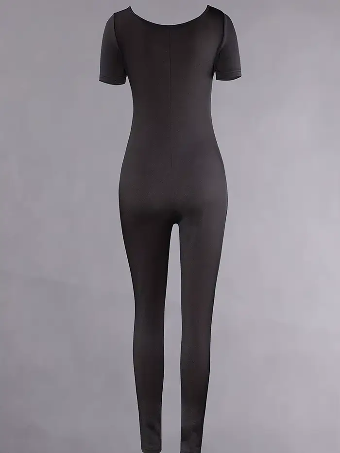 Dámské Krátký rukáv Romper, Jednobarevné, Štíhlý, Drum Con, Kombinézy, Sport, Fitness, Neformální, Aktivita, Streetwear, kombinézy