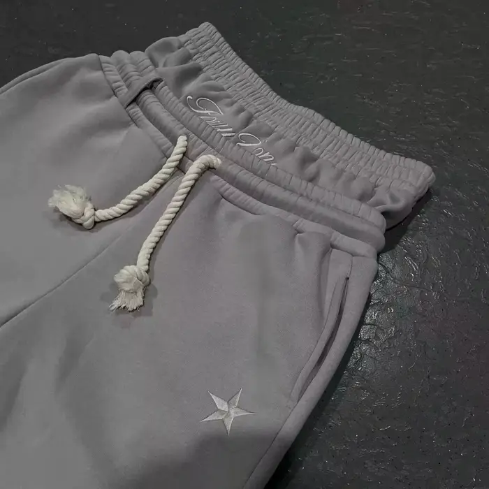 Harajuku – pantalon de survêtement ample à Double taille Y2K, couleur unie américaine, lettres brodé