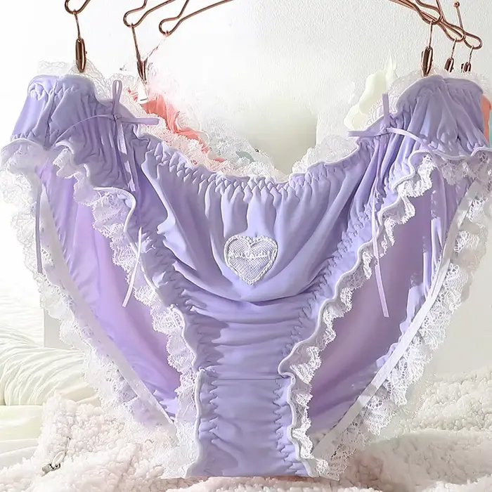 Spodní prádlo Sexy ropa interiér mujer Lolita roztomilý soukromý pokojská bragas de mujer velké velikosti spodní prádlo ženy měkké krajky kalhotky lenceria