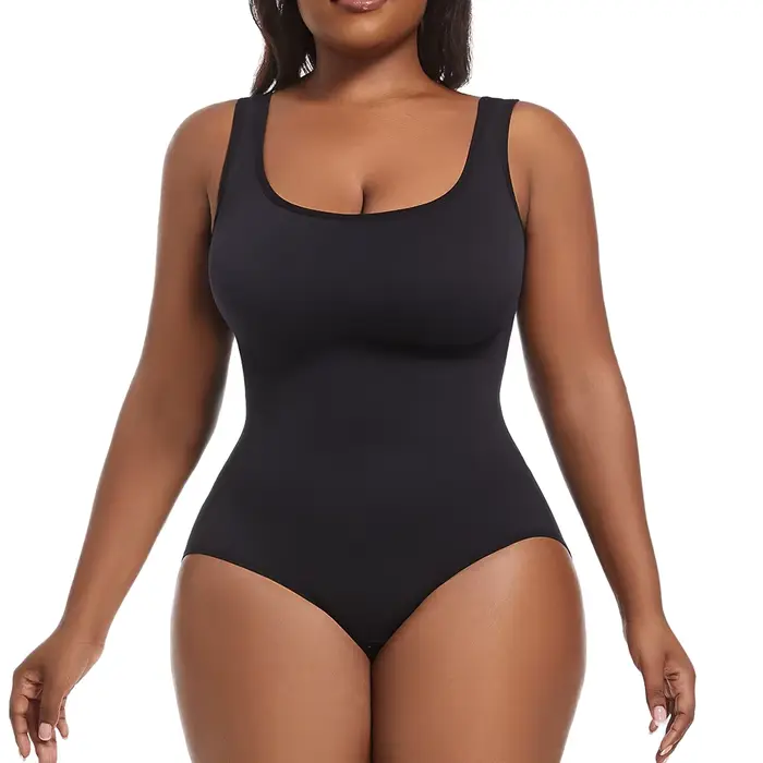 Dámské polyamidové a elastanové kombinézy, XL-5XL fit body, minimalistický a pohodlný fitness oděv pro všechna roční období