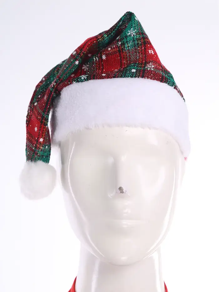 Ensemble de lingerie sexy de Noël pour femme avec soutien-gorge à carreaux, mini-jupe en tulle, chapeau à nœud papillon et costume de cosplay de Père Noël pour occasions spéciales
