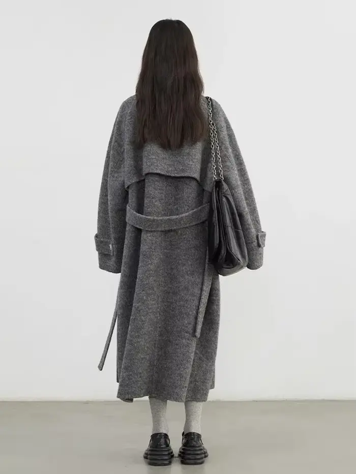CHIC VEN – manteaux en laine pour femmes, ample, col montant, pardessus Double face, vêtements de de
