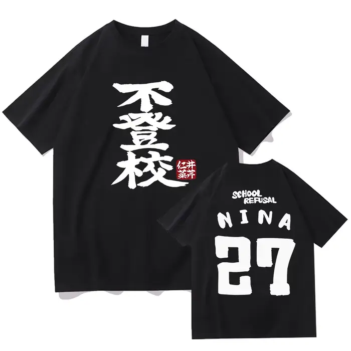 T-shirt graphique Cruciseri pour filles, anime japonais, t-shirt Cry Band, coton décontracté, impres