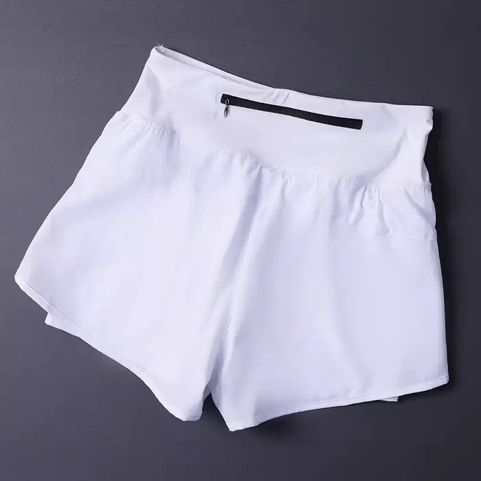 Short 2 en 1 pour femme avec poches – Léger, respirant, ample, anti-exposition, côté fendu pour le y
