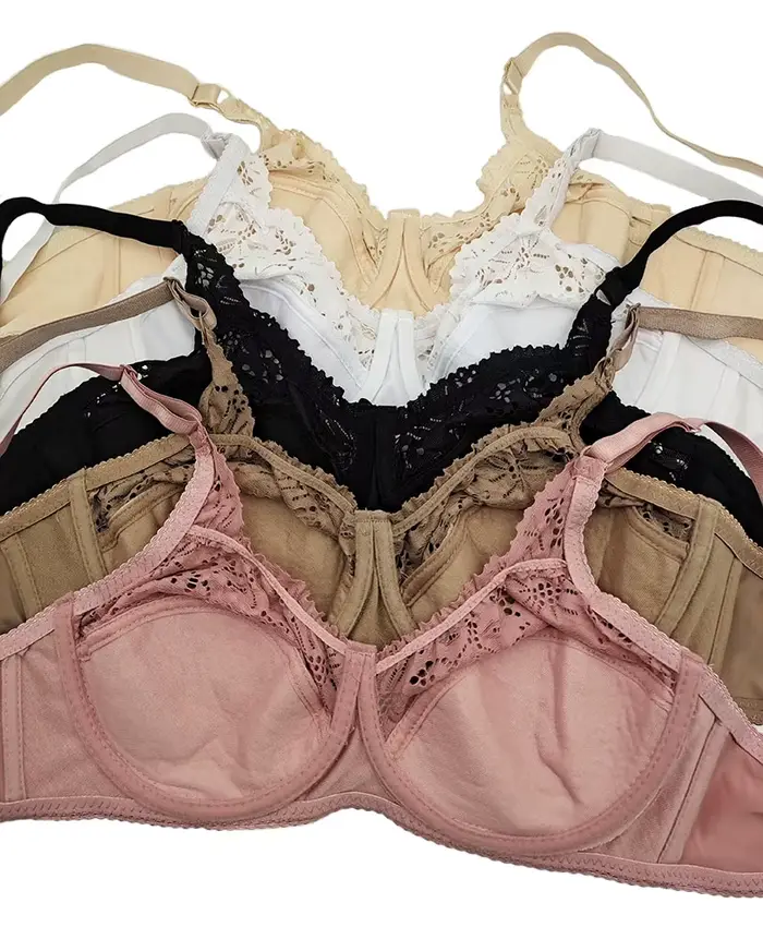 Sexy krajková podprsenka dámská plný košíček minimalizér Květinový velký poprsí