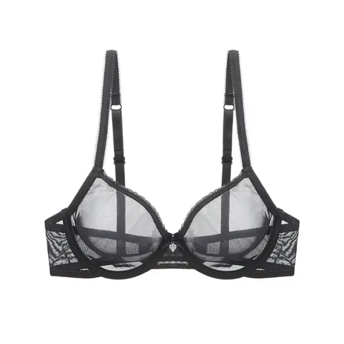 Soutien-gorge en maille pour femmes, avec armatures, sans doublure, ultra-fin, en tissu respirant, s