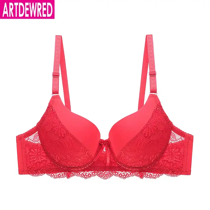 Soutien-gorge Sexy en dentelle, soutien-gorge Push Up à fleurs pour femmes, Bralette à armatures, grande taille, soutien-gorge Super fin