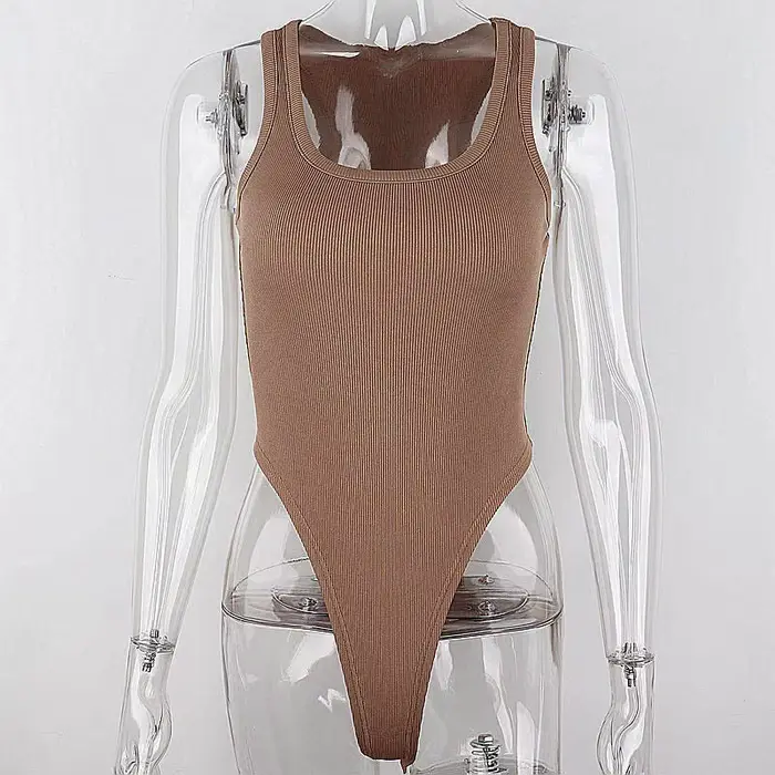 Dámské body bez rukávů pletené, Sexy, těsné, holá ramena, ohlávka límec, příležitostné, street živůtek, ClubWear, léto, 2024