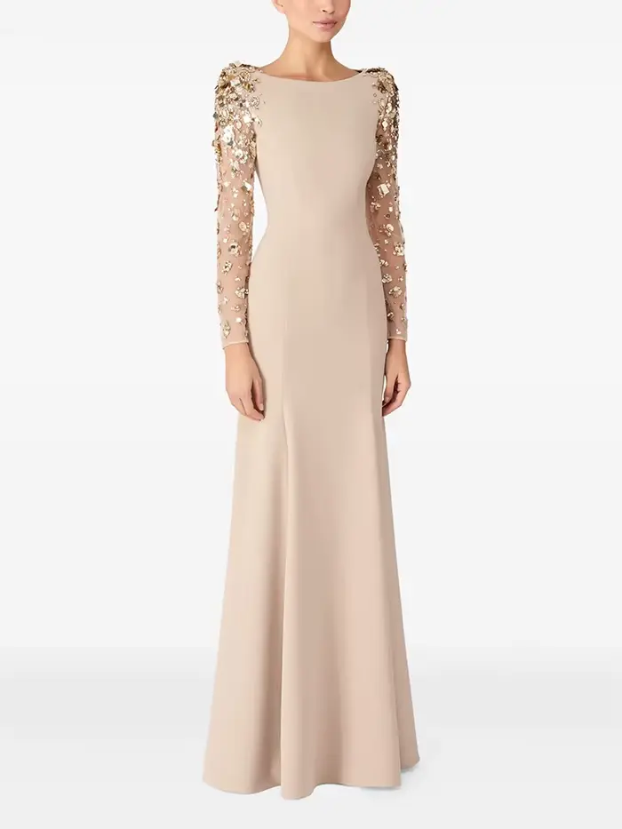 HIGH STREET Nouvelle Collection 2026 Robe Longue de Soirée Designer pour Femme, à Manches Longues, e
