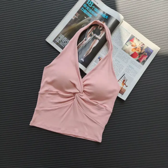 Sexy bez zad jóga podprsenka s ohlávka límec, rychlé sušení, druhá kůže pocit, polstrované, sportovní podprsenka