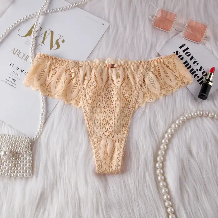 Ženy Sexy String Kalhotky Krajka Žabky Intimní Spodní Prádlo Žena T-back Soft T-sling Navržen Tangas Mujer