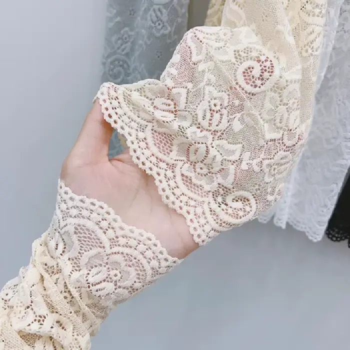 Gants de conduite à manches élastiques pour femmes, mitaines sans doigts, crème solaire, noir, blanc
