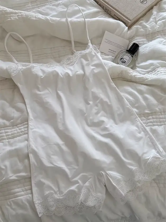 Combishort Slim en dentelle pour femme, haute élasticité, sangle réglable, body Slim, couleur unie, mode Streetwear, hauts une pièce lisses