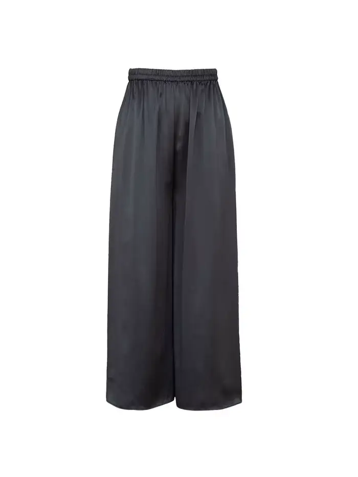 SuyaDeam – pantalon en soie Pure 100% pour femmes, taille élastique, jambes larges, longueur chevill