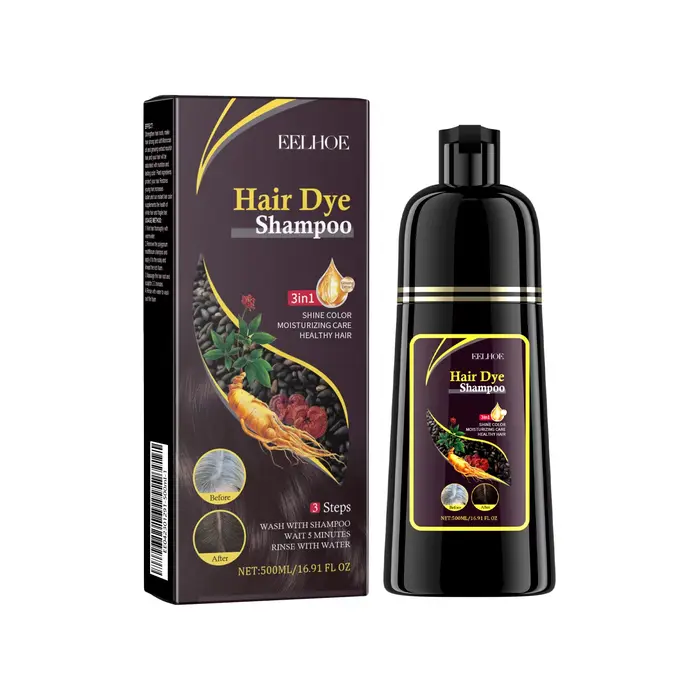 Eelhoe – shampoing pour cheveux noirs, réparation des cheveux secs et endommagés, propre, nourrit, P