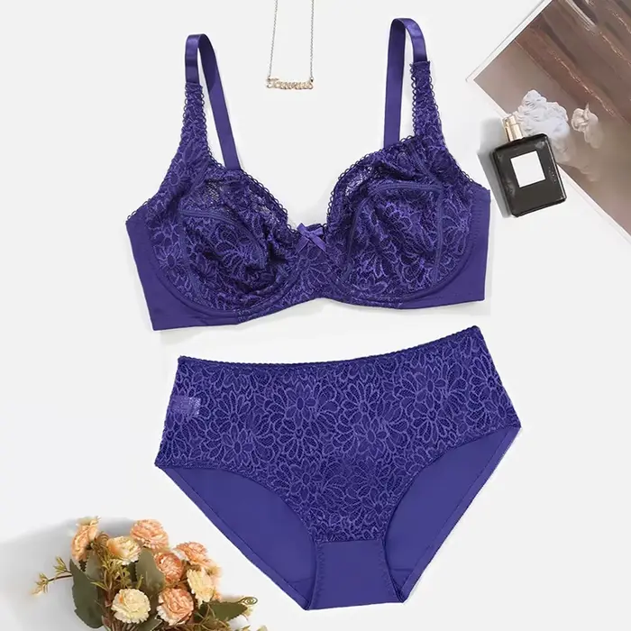 Beauwear 85C-110E Ensemble de lingerie grande taille pour femme Ensemble de sous-vêtements en dentel