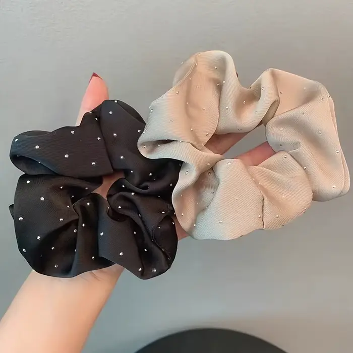Chouchous en satin avec décor de biscuits, cravates douces et confortables pour cheveux, queue de ch
