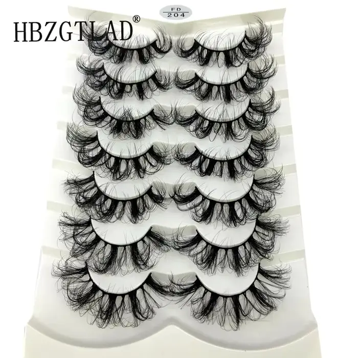 8 paires 15-22mm naturel 3D faux cils faux cils kit de maquillage vison cils extension vison cils ma