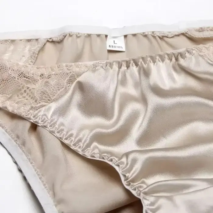 100% hedvábí mulberry sexy spodní prádlo prodyšné hedvábné krajky pohodlné nízké pas slipy antibakteriální spodní prádlo dámské kalhotky